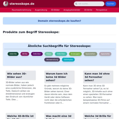 Screenshot stereoskope.de