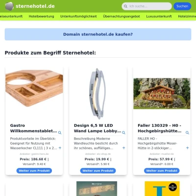 Screenshot sternehotel.de
