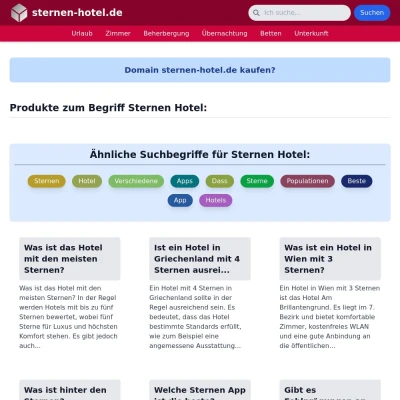 Screenshot sternen-hotel.de