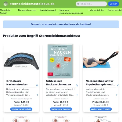 Screenshot sternocleidomastoideus.de