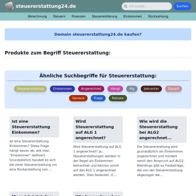 Screenshot steuererstattung24.de