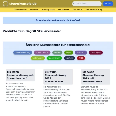 Screenshot steuerkonsole.de