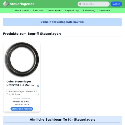 Screenshot steuerlager.de