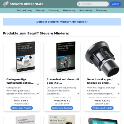 Screenshot steuern-mindern.de