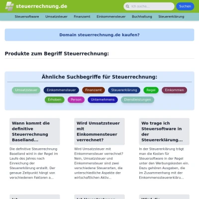 Screenshot steuerrechnung.de