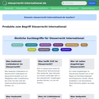 Screenshot steuerrecht-international.de