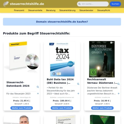 Screenshot steuerrechtshilfe.de