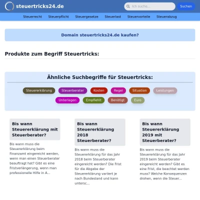 Screenshot steuertricks24.de