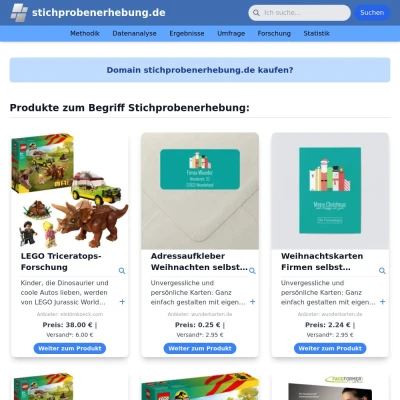 Screenshot stichprobenerhebung.de