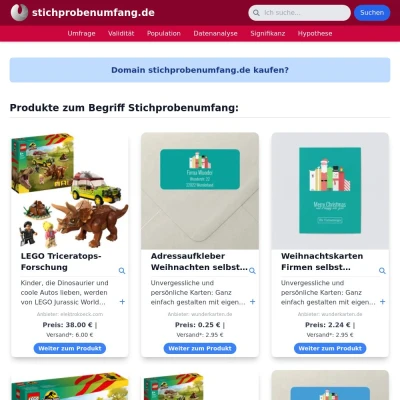 Screenshot stichprobenumfang.de