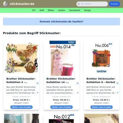 Screenshot stickmuster.de