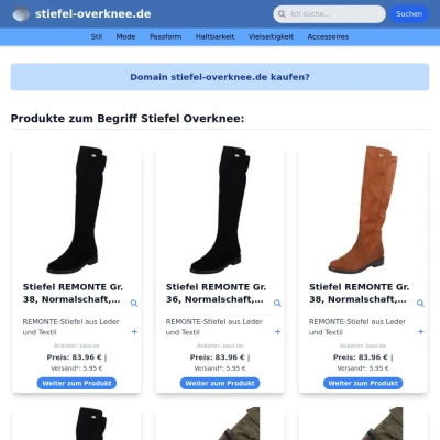 Screenshot stiefel-overknee.de