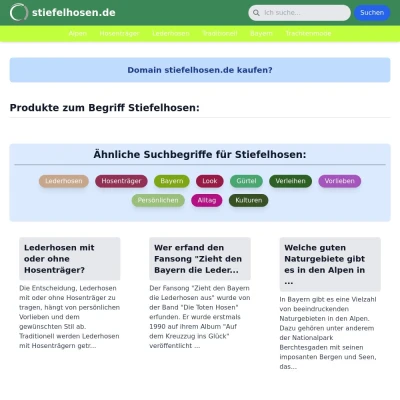 Screenshot stiefelhosen.de