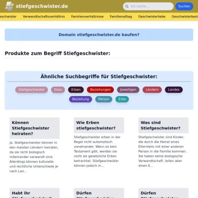 Screenshot stiefgeschwister.de