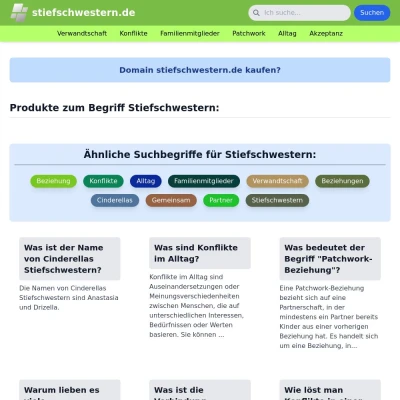 Screenshot stiefschwestern.de