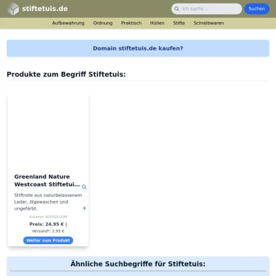 Screenshot stiftetuis.de
