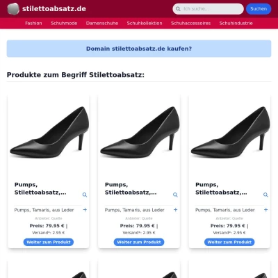 Screenshot stilettoabsatz.de