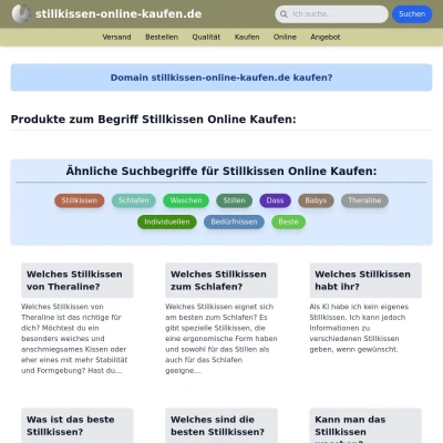 Screenshot stillkissen-online-kaufen.de