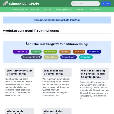 Screenshot stimmbildung24.de