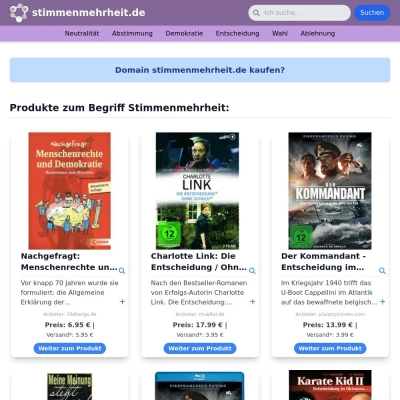 Screenshot stimmenmehrheit.de