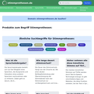 Screenshot stimmprothesen.de