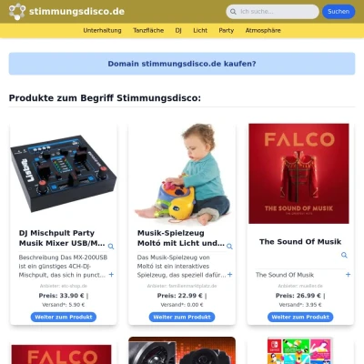 Screenshot stimmungsdisco.de