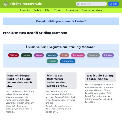 Screenshot stirling-motoren.de