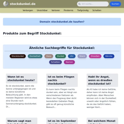 Screenshot stockdunkel.de