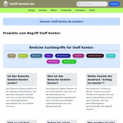 Screenshot stoff-kontor.de