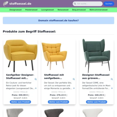 Screenshot stoffsessel.de