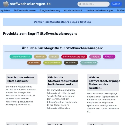 Screenshot stoffwechselanregen.de