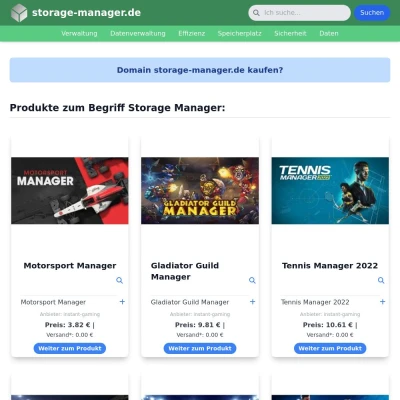 Screenshot storage-manager.de