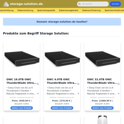 Screenshot storage-solution.de