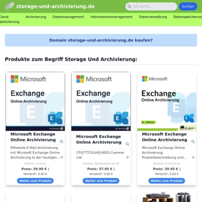 Screenshot storage-und-archivierung.de