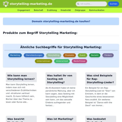 Screenshot storytelling-marketing.de