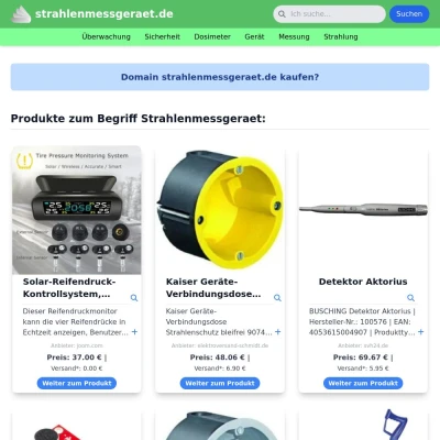 Screenshot strahlenmessgeraet.de