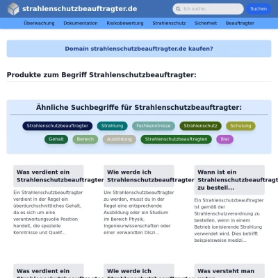 Screenshot strahlenschutzbeauftragter.de