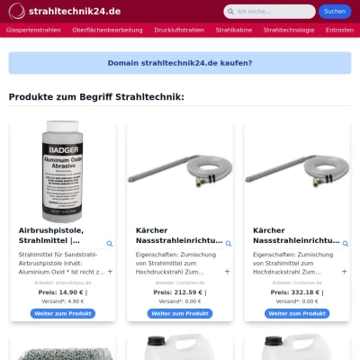 Screenshot strahltechnik24.de