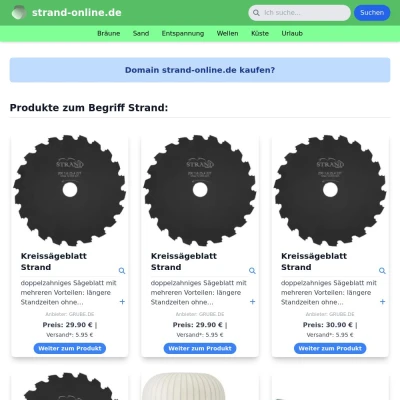 Screenshot strand-online.de