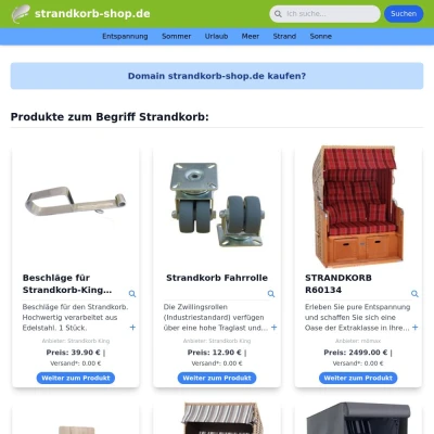 Screenshot strandkorb-shop.de