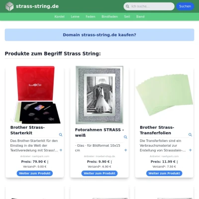 Screenshot strass-string.de