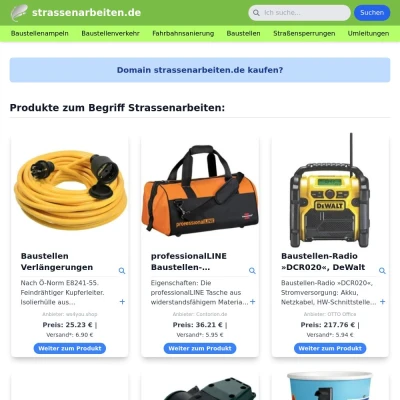 Screenshot strassenarbeiten.de