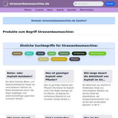 Screenshot strassenbaumaschine.de