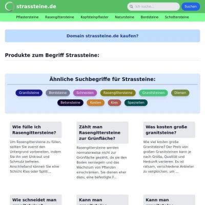 Screenshot strassteine.de