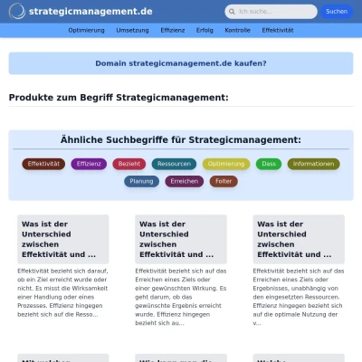 Screenshot strategicmanagement.de