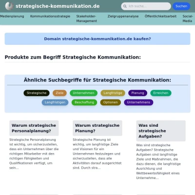 Screenshot strategische-kommunikation.de