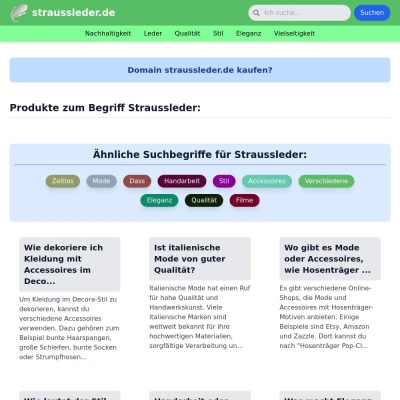 Screenshot straussleder.de