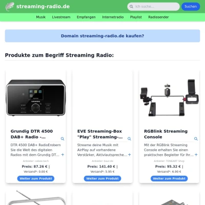 Screenshot streaming-radio.de