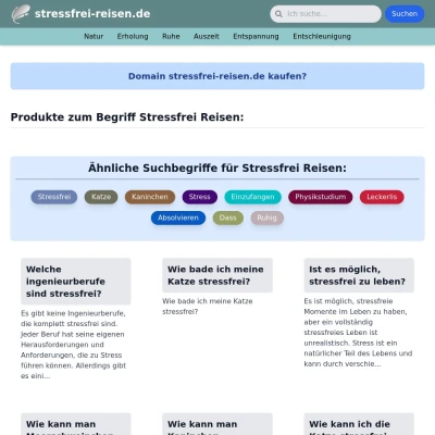 Screenshot stressfrei-reisen.de