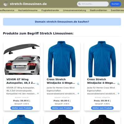 Screenshot stretch-limousinen.de